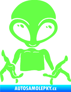 Samolepka UFO 006 pravá Fluorescentní zelená