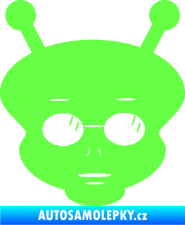 Samolepka UFO 007 pravá Fluorescentní zelená
