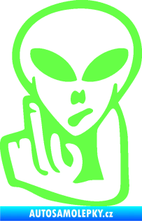Samolepka UFO 008 levá Fluorescentní zelená