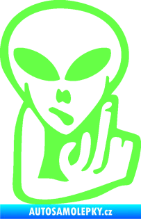Samolepka UFO 008 pravá Fluorescentní zelená