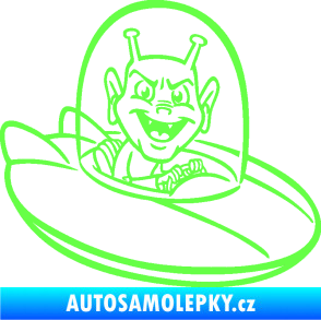 Samolepka Ufoun v lodi pravá Fluorescentní zelená