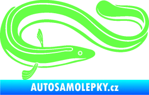 Samolepka Úhoř 001 pravá Fluorescentní zelená
