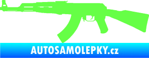 Samolepka Útočná puška AK 47 levá Fluorescentní zelená
