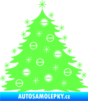 Samolepka Vánoční stromeček 001 Fluorescentní zelená
