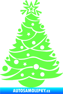 Samolepka Vánoční stromeček 002 Fluorescentní zelená
