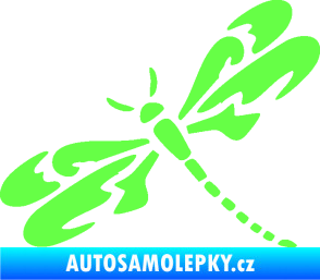 Samolepka Vážka 001 levá Fluorescentní zelená