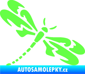 Samolepka Vážka 001 pravá Fluorescentní zelená