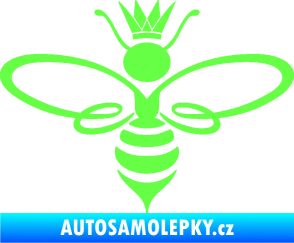 Samolepka Včela 004 královna Fluorescentní zelená