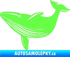 Samolepka Velryba 002 levá Fluorescentní zelená