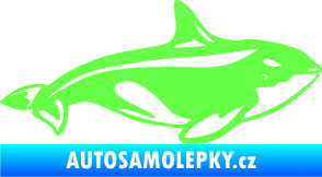 Samolepka Velryba 004 pravá Fluorescentní zelená