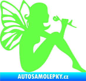 Samolepka Víla 001 pravá Fluorescentní zelená