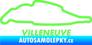 Samolepka Okruh Villeneuve Fluorescentní zelená