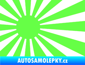 Samolepka Vlajka Japonsko 002 levá JDM Fluorescentní zelená