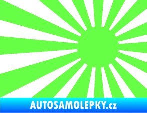 Samolepka Vlajka Japonsko 002 pravá JDM Fluorescentní zelená