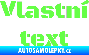 Samolepka Vlastní text - Black Ops Fluorescentní zelená