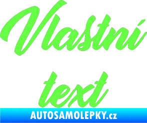 Samolepka Vlastní text - Orange Personal Fluorescentní zelená