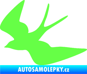 Samolepka Vlaštovka 001 levá Fluorescentní zelená