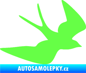Samolepka Vlaštovka 001 pravá Fluorescentní zelená