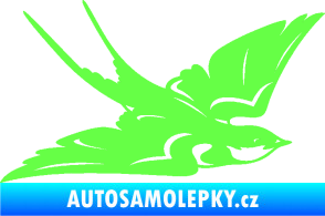 Samolepka Vlaštovka 002 pravá Fluorescentní zelená