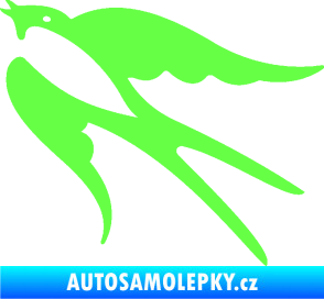 Samolepka Vlaštovka 003 levá Fluorescentní zelená