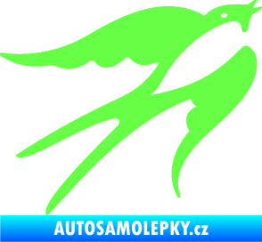 Samolepka Vlaštovka 003 pravá Fluorescentní zelená