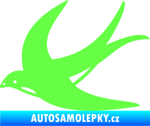 Samolepka Vlaštovka 004 levá Fluorescentní zelená