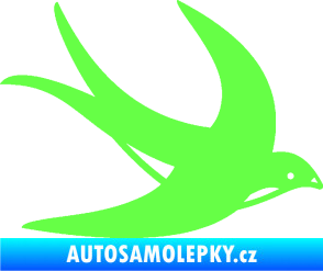 Samolepka Vlaštovka 004 pravá Fluorescentní zelená