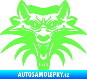 Samolepka Vlk 022 Fluorescentní zelená