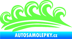Samolepka Vlny 001 pravá moře Fluorescentní zelená