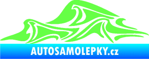 Samolepka Vlny 002 levá moře Fluorescentní zelená