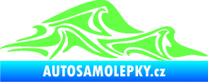 Samolepka Vlny 002 pravá moře Fluorescentní zelená