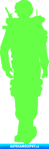 Samolepka Voják 003 pravá Fluorescentní zelená