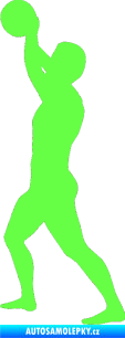 Samolepka Voleybal 015 levá Fluorescentní zelená