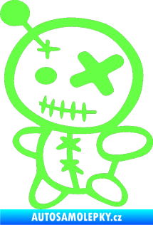 Samolepka Voodoo panenka 001 levá Fluorescentní zelená