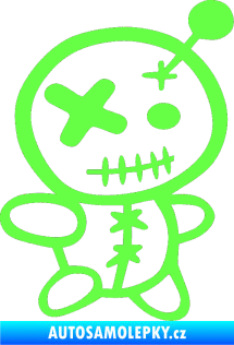 Samolepka Voodoo panenka 001 pravá Fluorescentní zelená