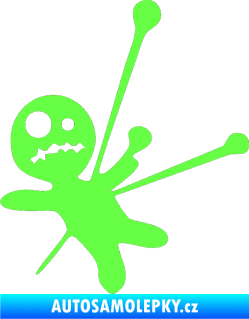 Samolepka Voodoo panenka 002 levá Fluorescentní zelená