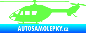 Samolepka Vrtulník 001 levá helikoptéra Fluorescentní zelená