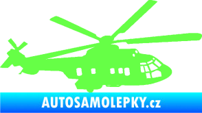 Samolepka Vrtulník 003 pravá helikoptéra Fluorescentní zelená