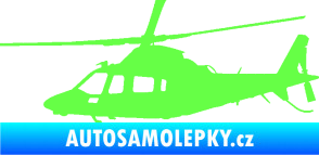 Samolepka Vrtulník 004 levá helikoptéra Fluorescentní zelená