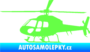 Samolepka Vrtulník 007 levá helikoptéra Fluorescentní zelená