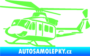 Samolepka Vrtulník 010 levá helikoptéra Fluorescentní zelená