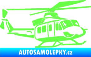 Samolepka Vrtulník 010 pravá helikoptéra Fluorescentní zelená