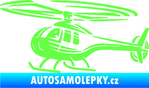Samolepka Vrtulník 012 levá helikoptéra Fluorescentní zelená