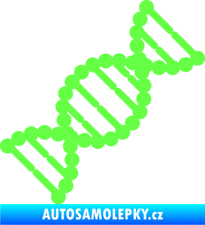 Samolepka Vzorec DNA pravá Fluorescentní zelená