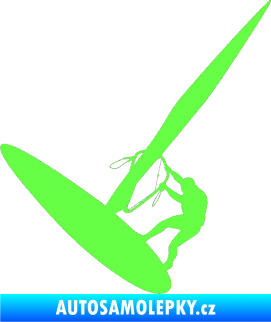 Samolepka Windsurfing 002 levá Fluorescentní zelená