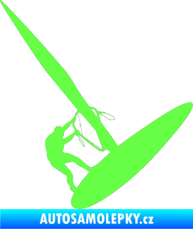Samolepka Windsurfing 002 pravá Fluorescentní zelená