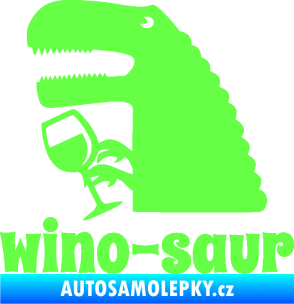 Samolepka Wino - saur 001 levá vínečko Fluorescentní zelená
