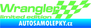 Samolepka Wrangler limited edition pravá Fluorescentní zelená