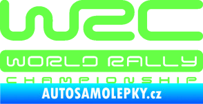 Samolepka WRC -  World Rally Championship Fluorescentní zelená
