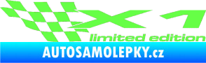 Samolepka X1 limited edition levá Fluorescentní zelená